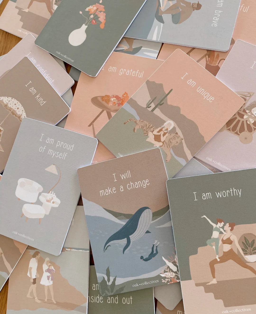 Oak Collectives Affirmation memory card game