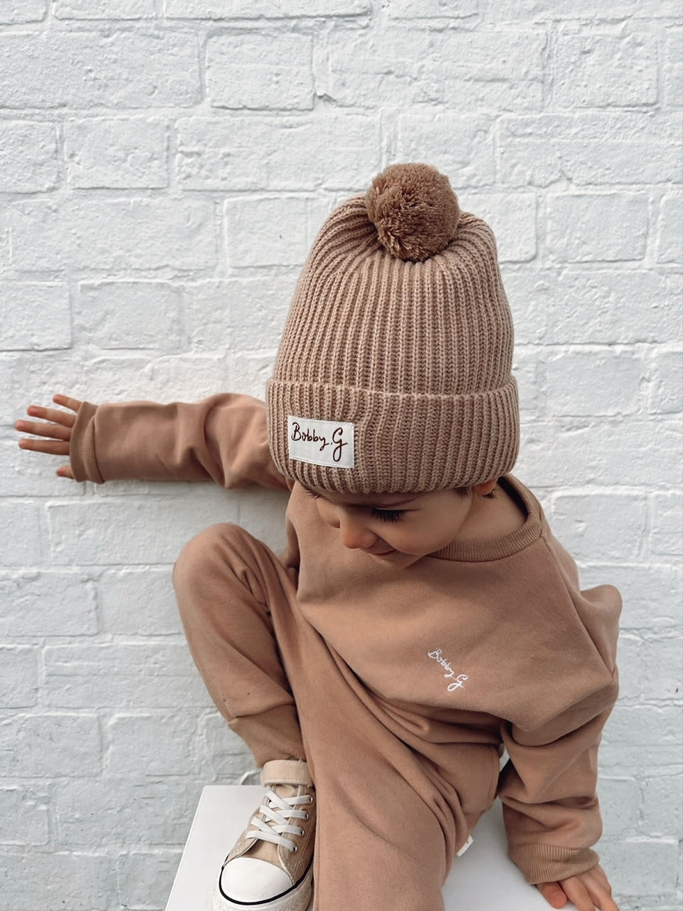 Pom Pom Beanie - Hot Chocolate