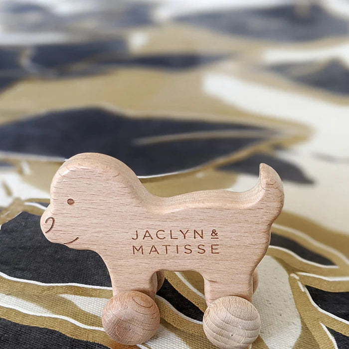 Jaclyn & Matisse Wooden Push-Along Toy - Doug the Dog Large
