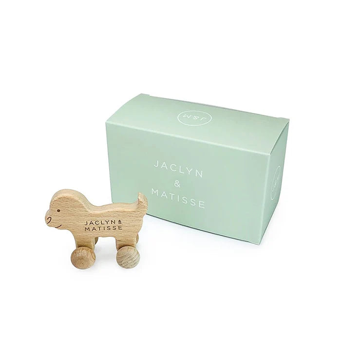 Jaclyn & Matisse Wooden Push-Along Toy - Doug the Dog Large