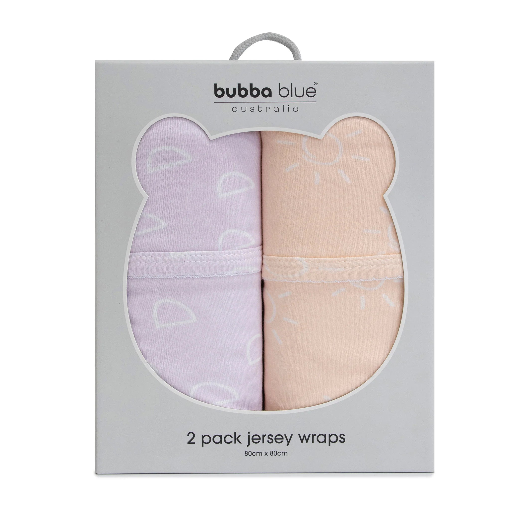 Bubba Blue Nordic 2pk Jersey Wrap Peach/Lilac