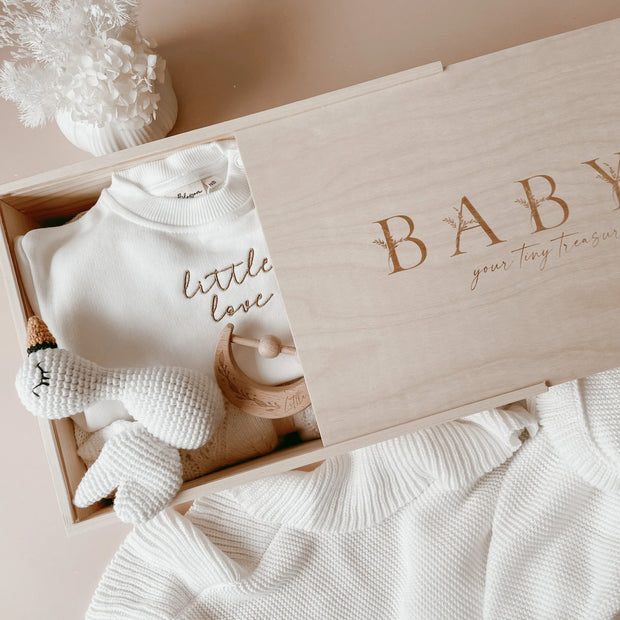Blossom & Pear BABY’ Wooden Baby Keepsake Box Regular