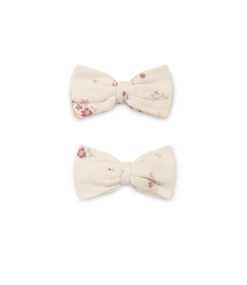 Jamie Kay Organic Cotton Noelle Bow - Lauren Floral Tofu
