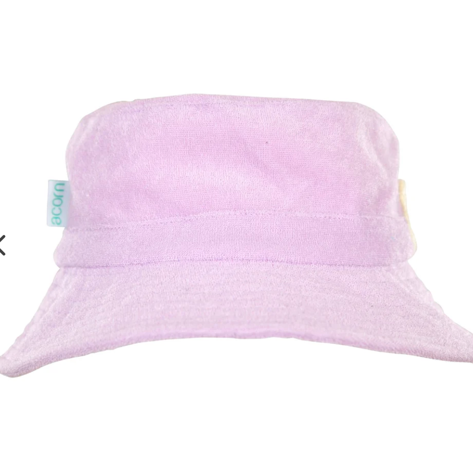 Acorn Terry Towelling Bucket Hat - Lavender