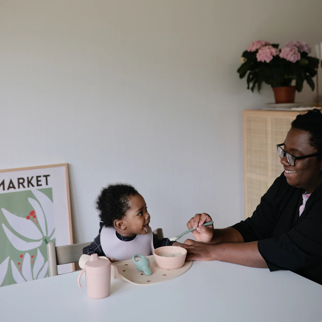 Mushie Silicone Bib - Pale Mauve