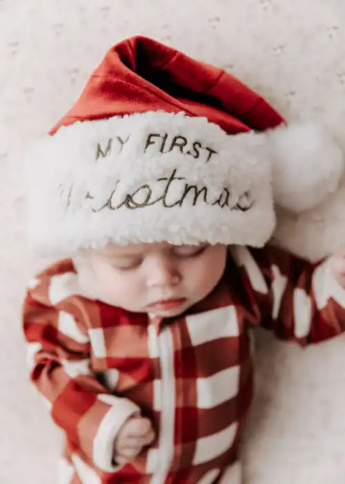 Bencer & Hazelnut My First Christmas Santa Hat - Red