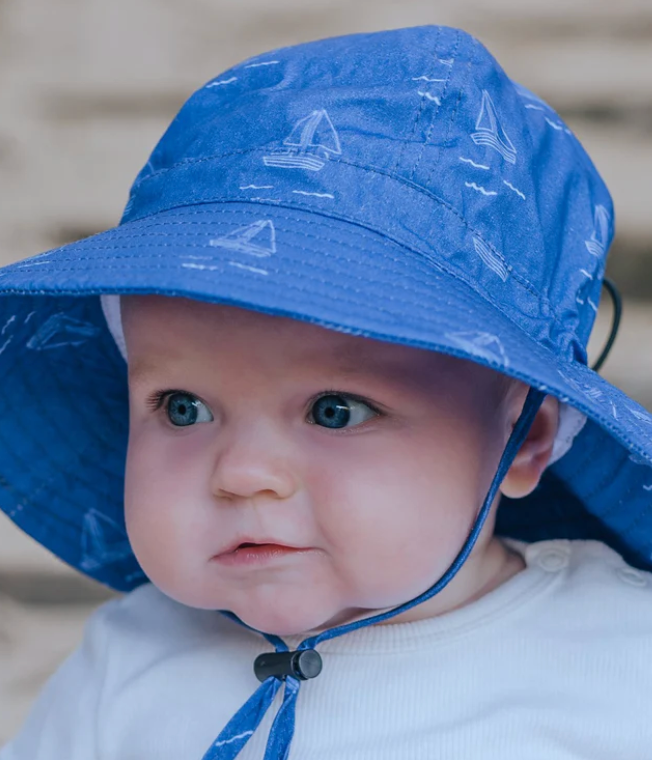 Acorn Kids Sailing Infant Sunhat Navy Blue