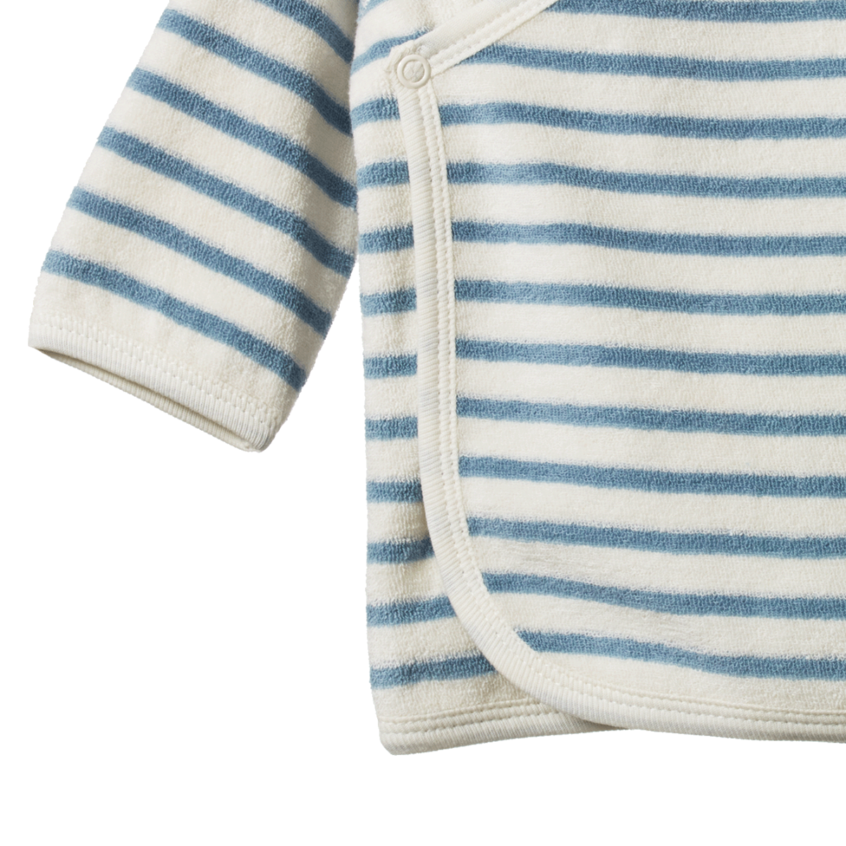Nature Baby Kimono Jacket- Powder Blue Sailor Stripe