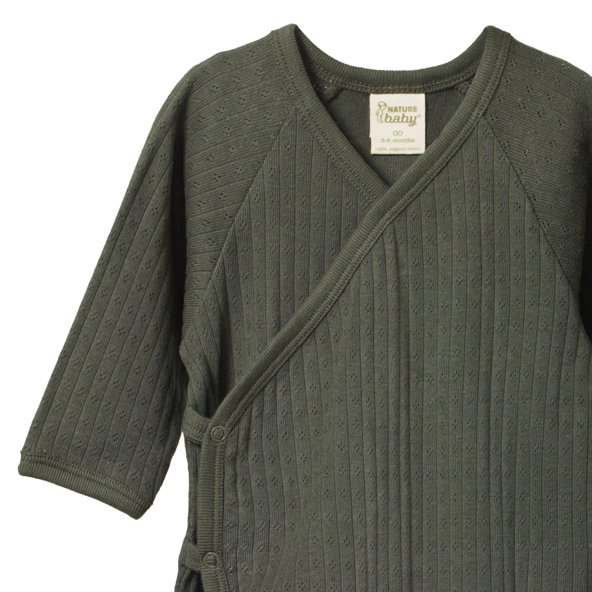Nature Baby Kimono Stretch & Grow Pointelle - Thyme