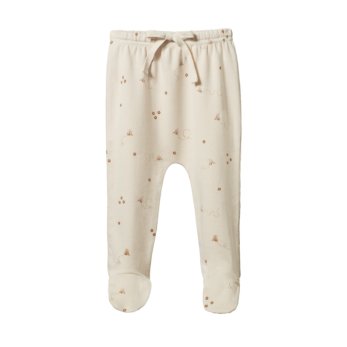 Nature Baby Footed Romper - Bumble Bee Print