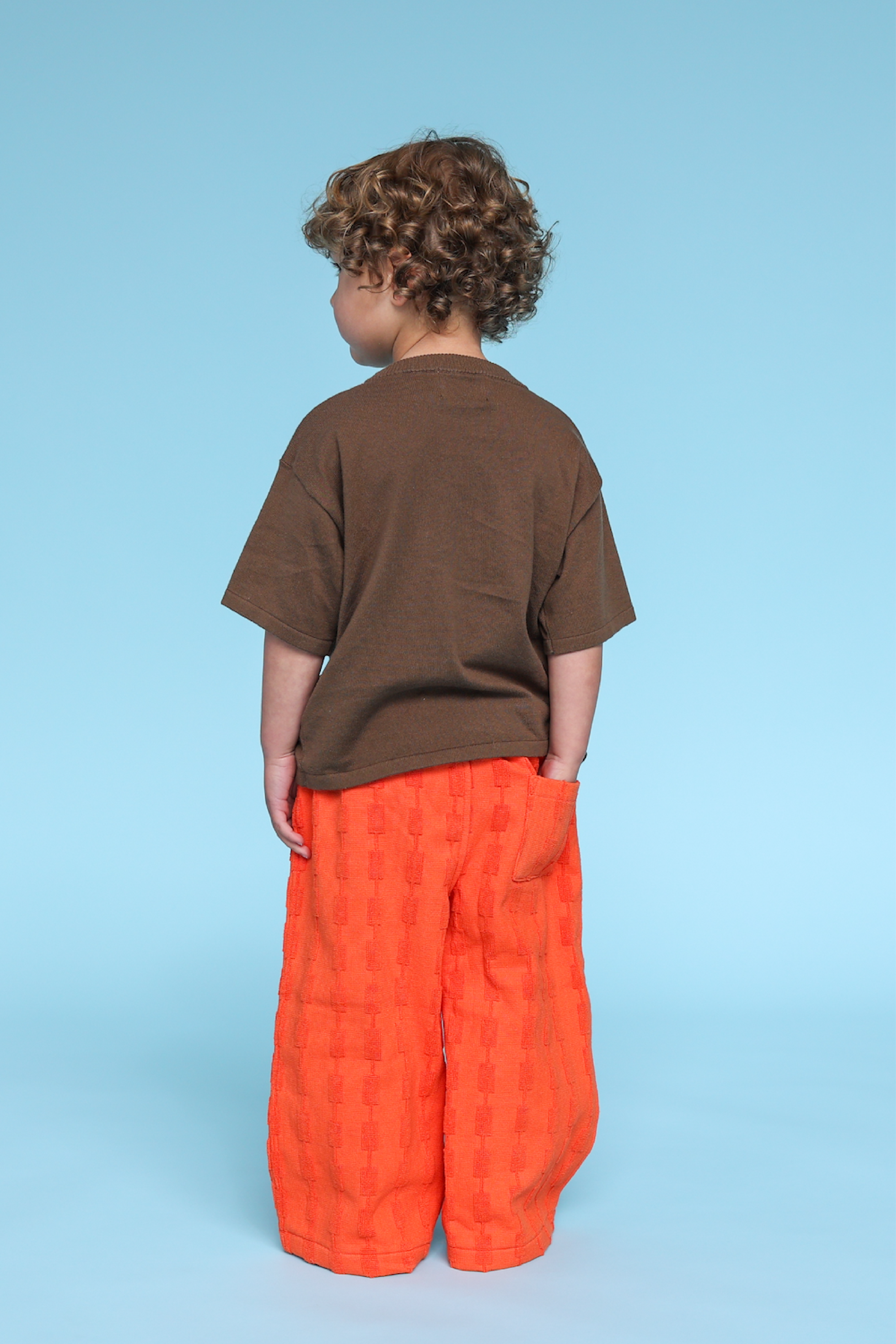 Grown Terry Pant - Blocks Rosso