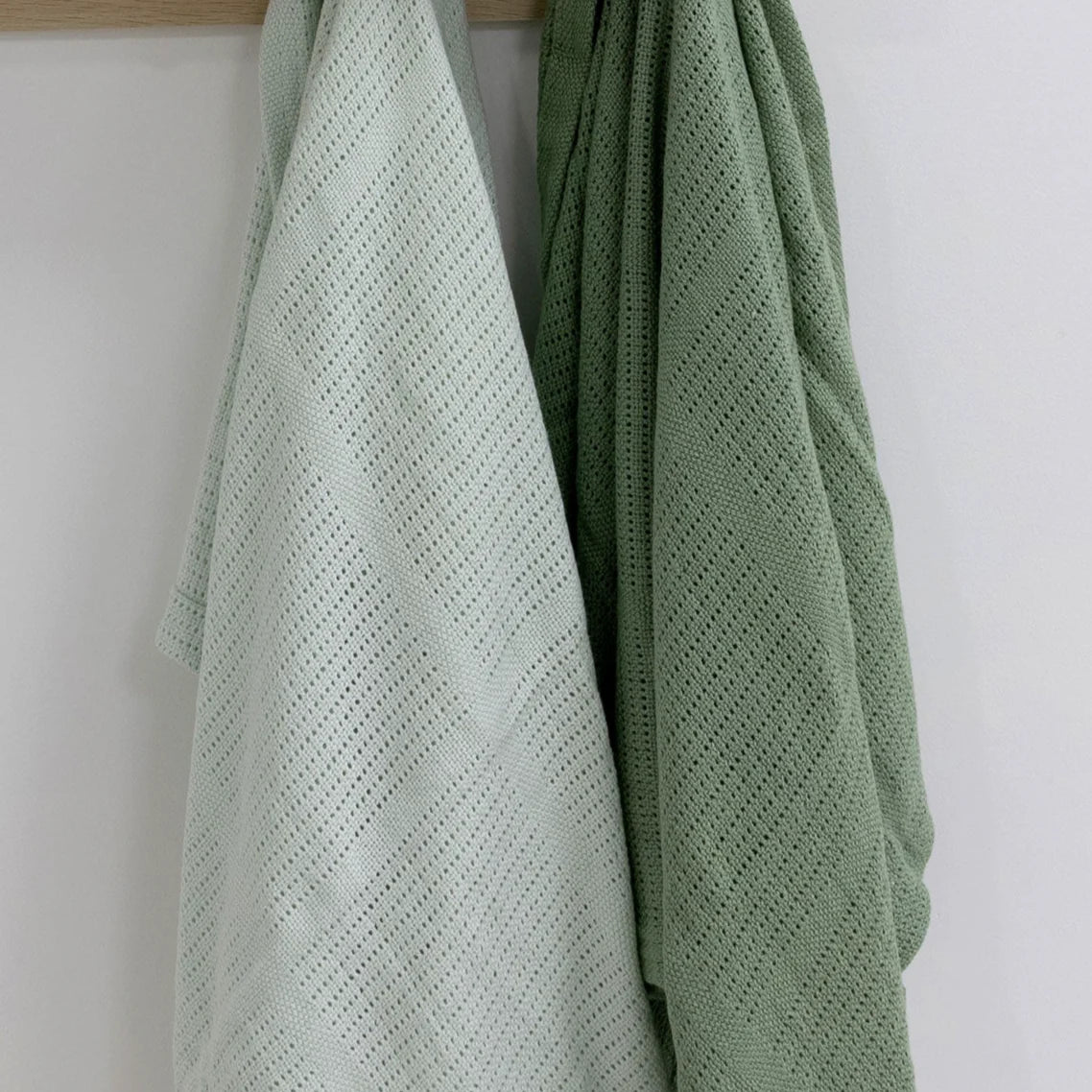 Bubba Blue Nordic 2pk Cellular Blanket Avocado/Forest