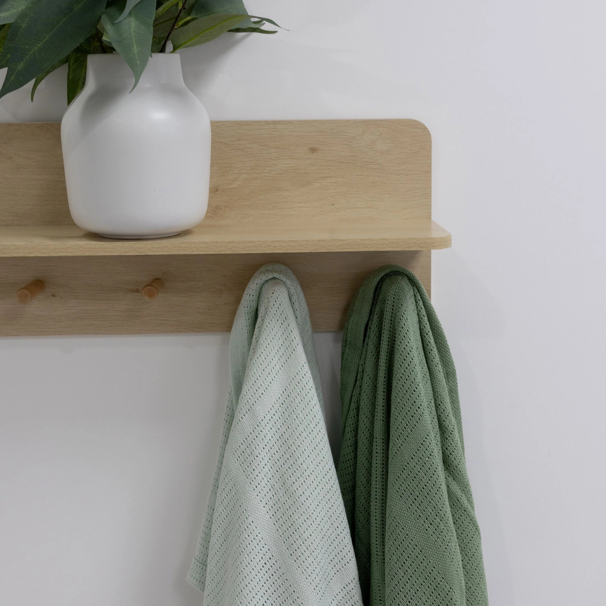 Bubba Blue Nordic 2pk Cellular Blanket Avocado/Forest