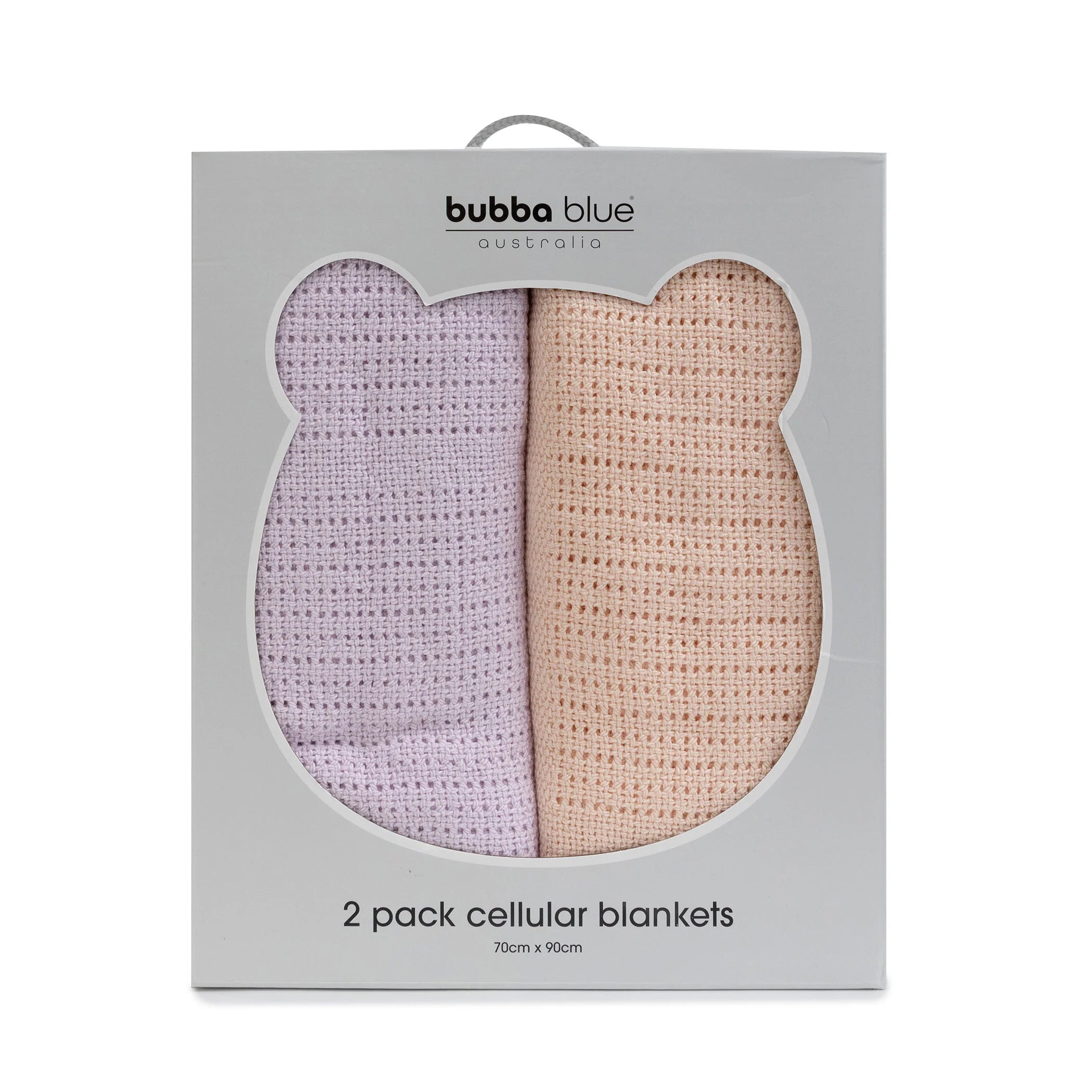 Bubba Blue Nordic 2pk Cellular Blanket Peach/Lilac