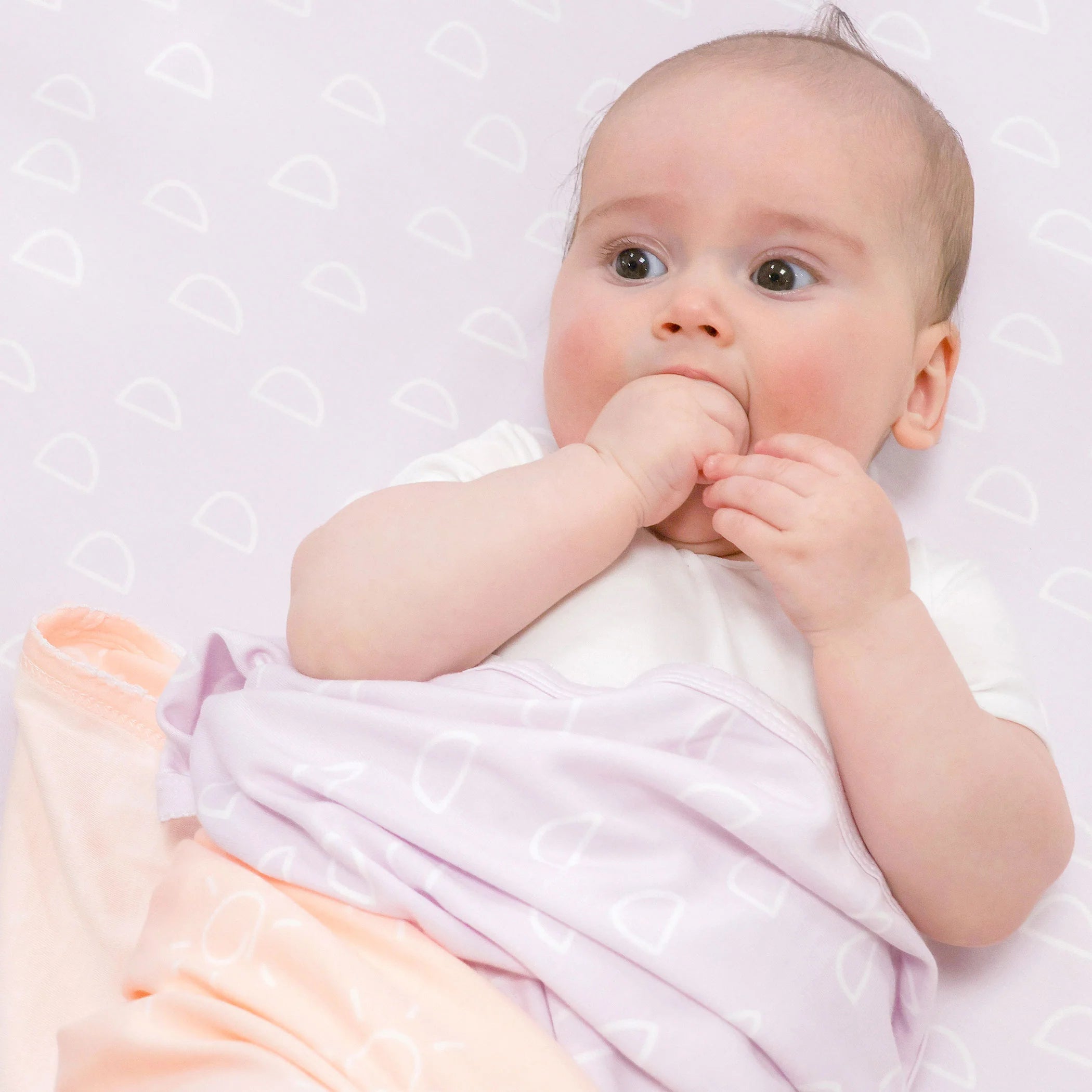 Bubba Blue Nordic 2pk Jersey Wrap Peach/Lilac