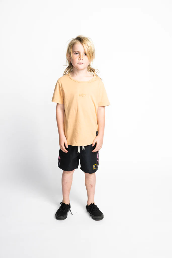 Munster Kids Logo EMB SS Tee Mineral Tee - Peach