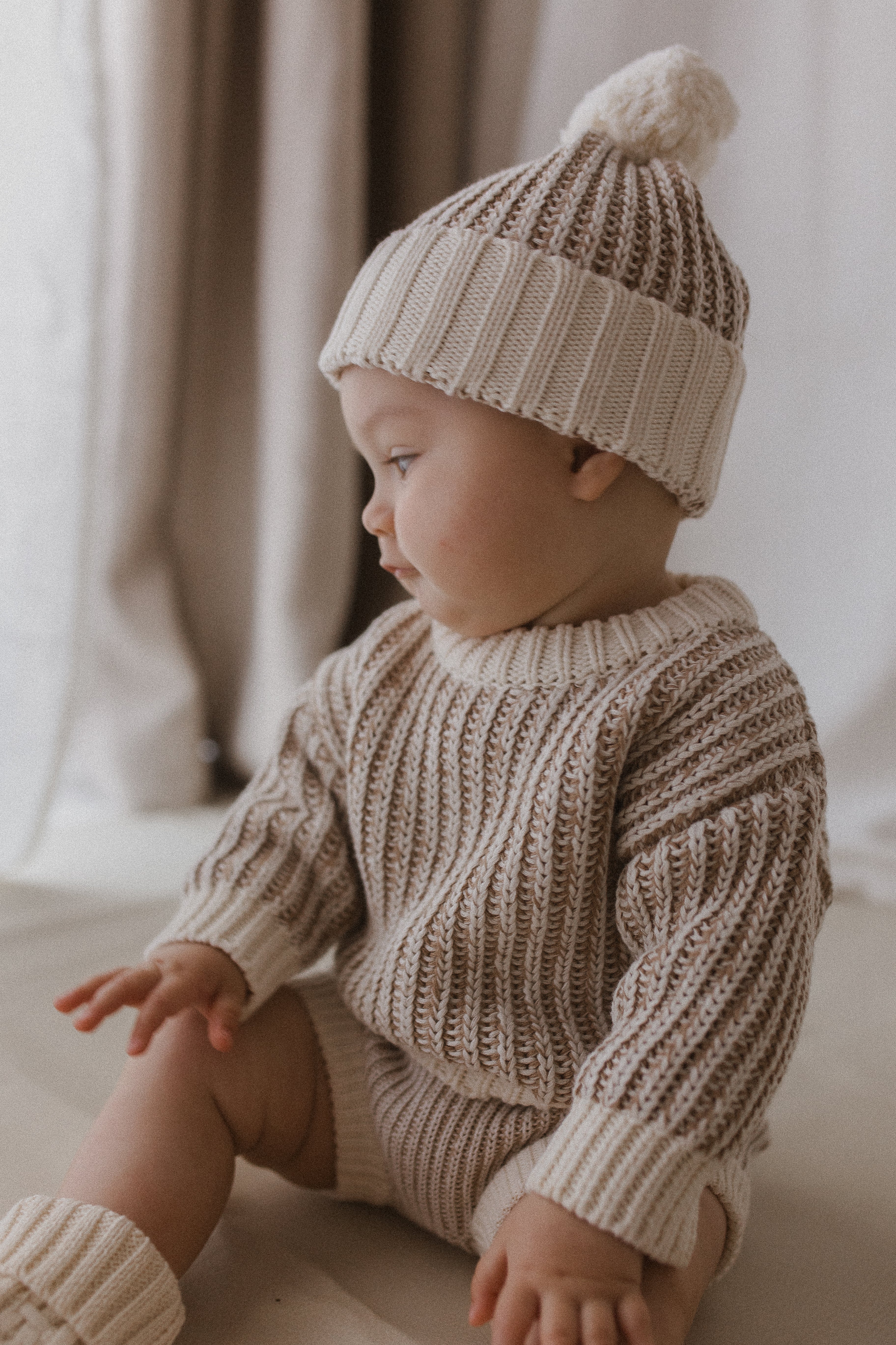 Belle & Sun Knit Sweater - Pebble