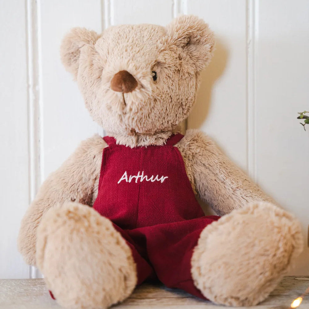 Nana Huchy Honey Bear Overalls -Red