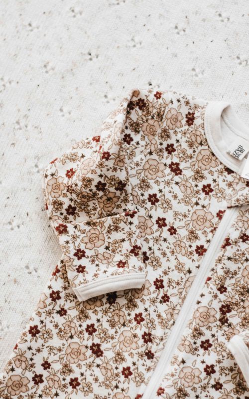 Bencer & Hazelnut Poinsettia Zip Suit