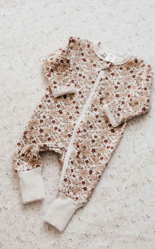 Bencer & Hazelnut Poinsettia Zip Suit