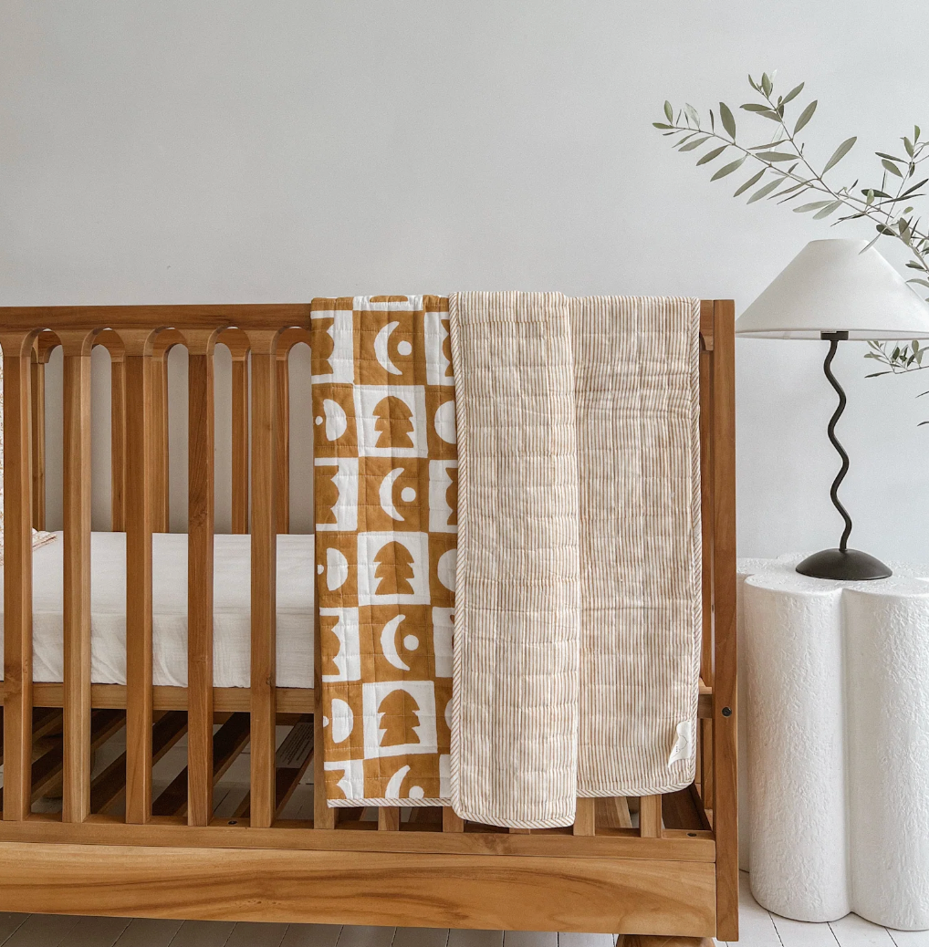 Seaka Boo Kantha Cot Quilt - Remy