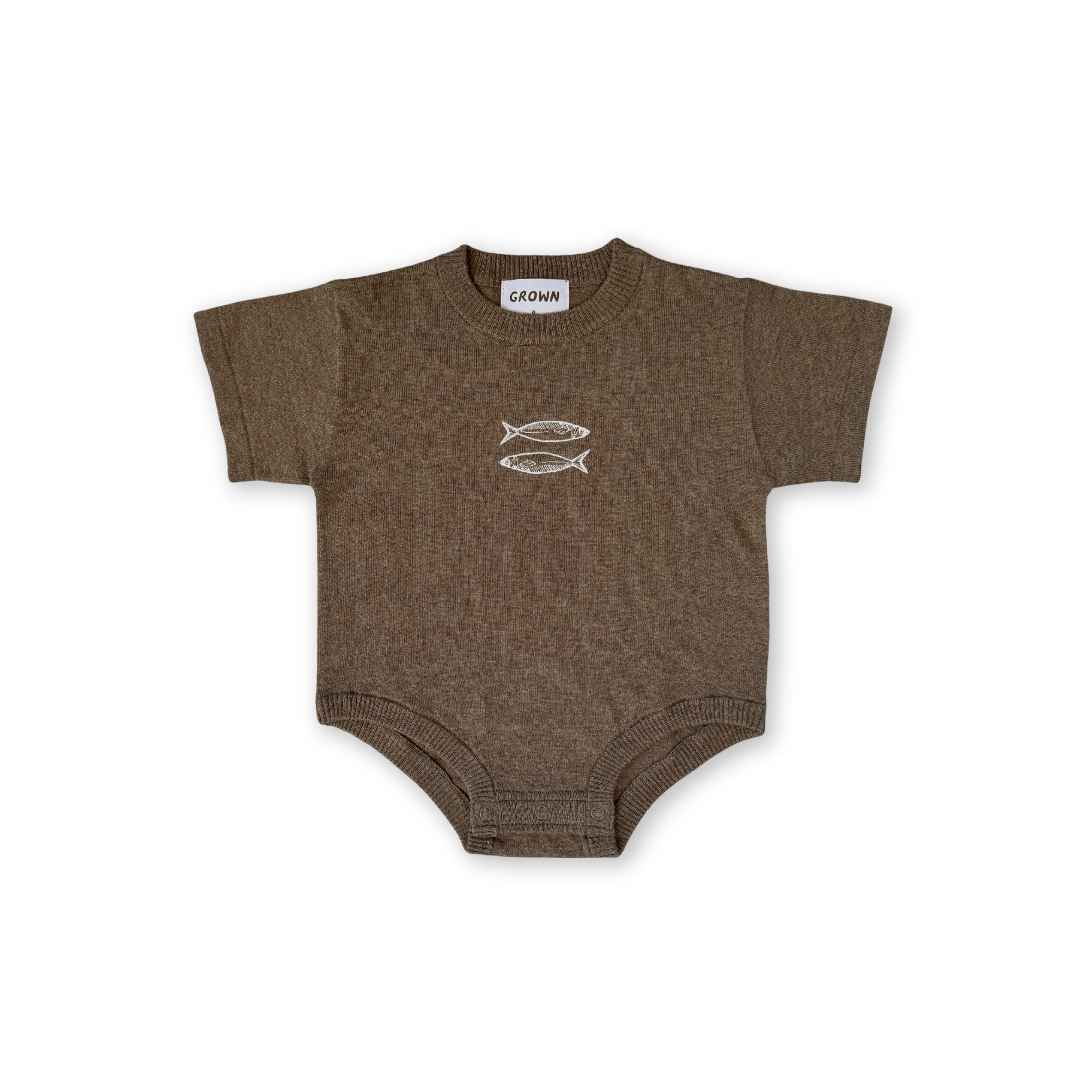 Organic Sardine Oversized Romper - Mud