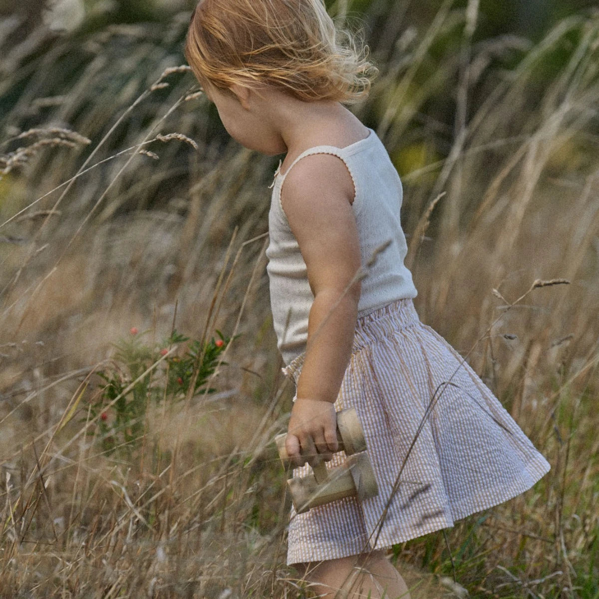 Nature Baby Orchard Skirt Seasucker - Golden Stripe