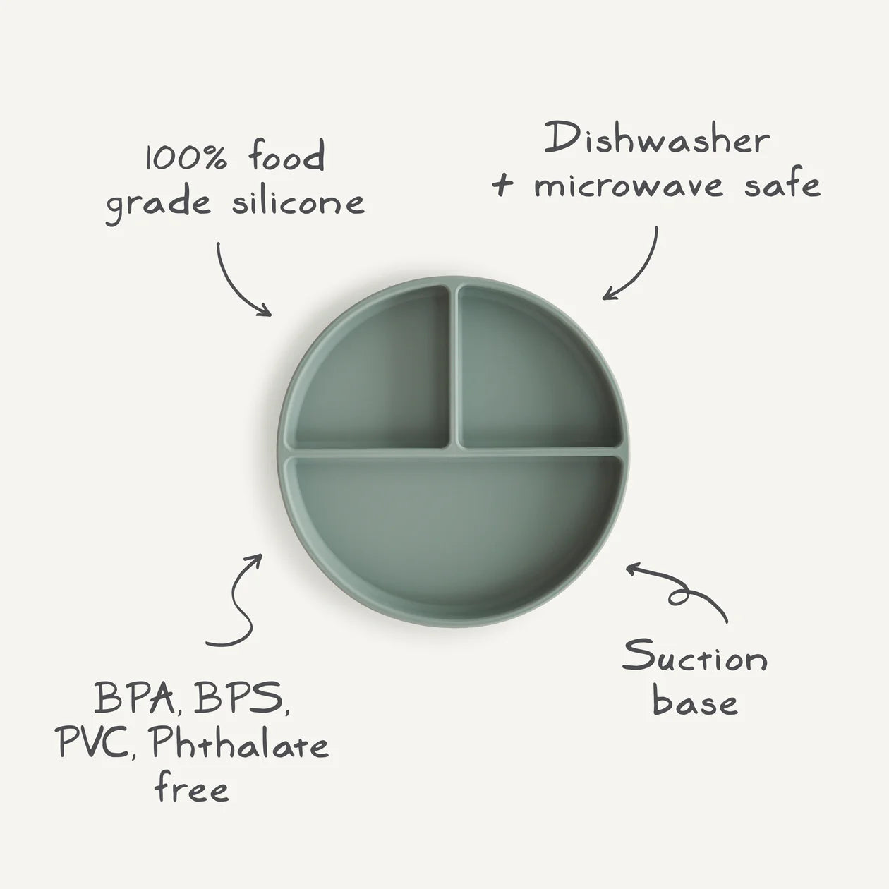 Mushie Silicone Plate - Blush