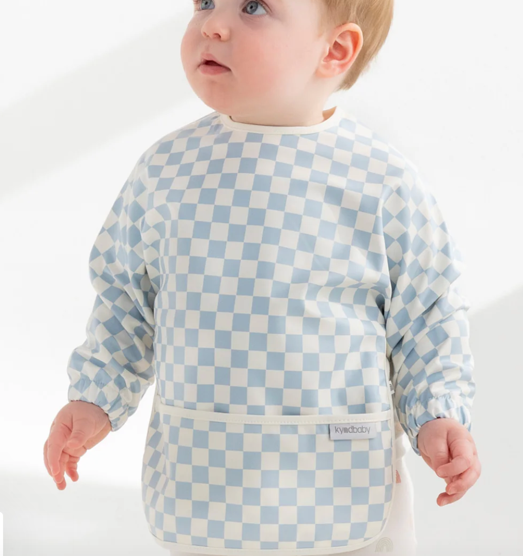 Kynd Baby Messy Bib - Sky Blue Grib