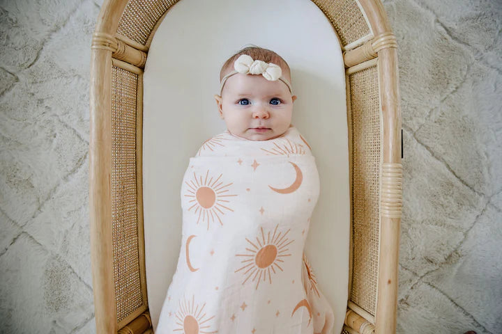 Woven Kids Cotton & Bamboo Swaddle - Soleil |