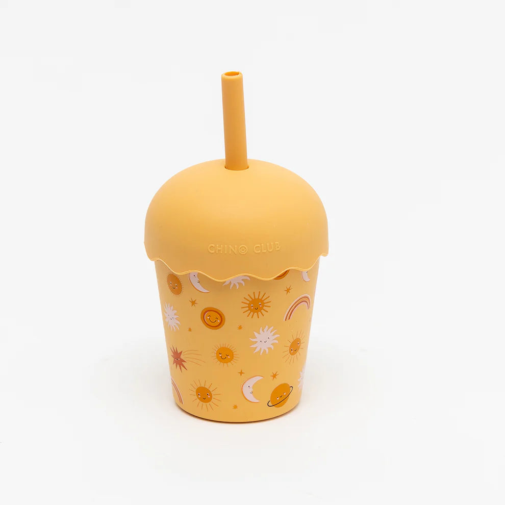 Chino Club Suns Orange Mini Smoothie Cup & Straw 200ml