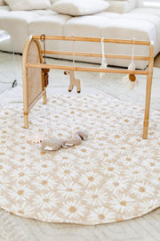 Woven Kids Quilted Linen Playmat - Daisy