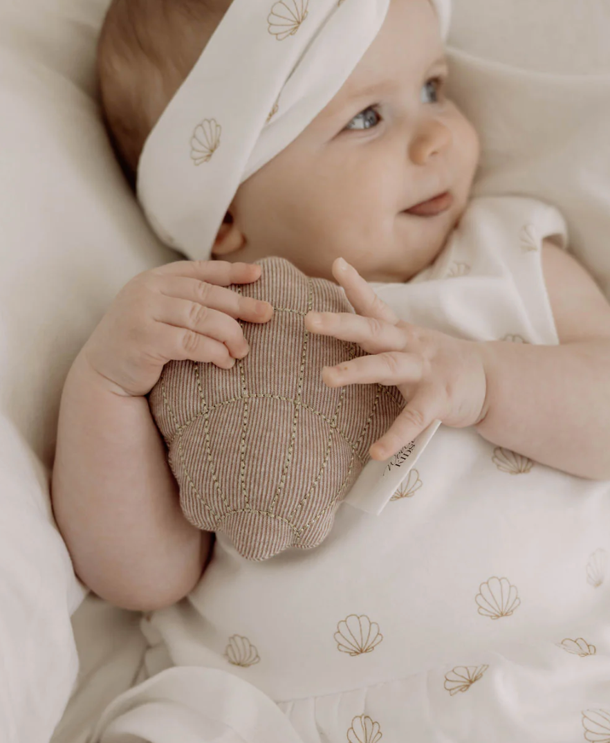 Woven Kids Seashell Rattle