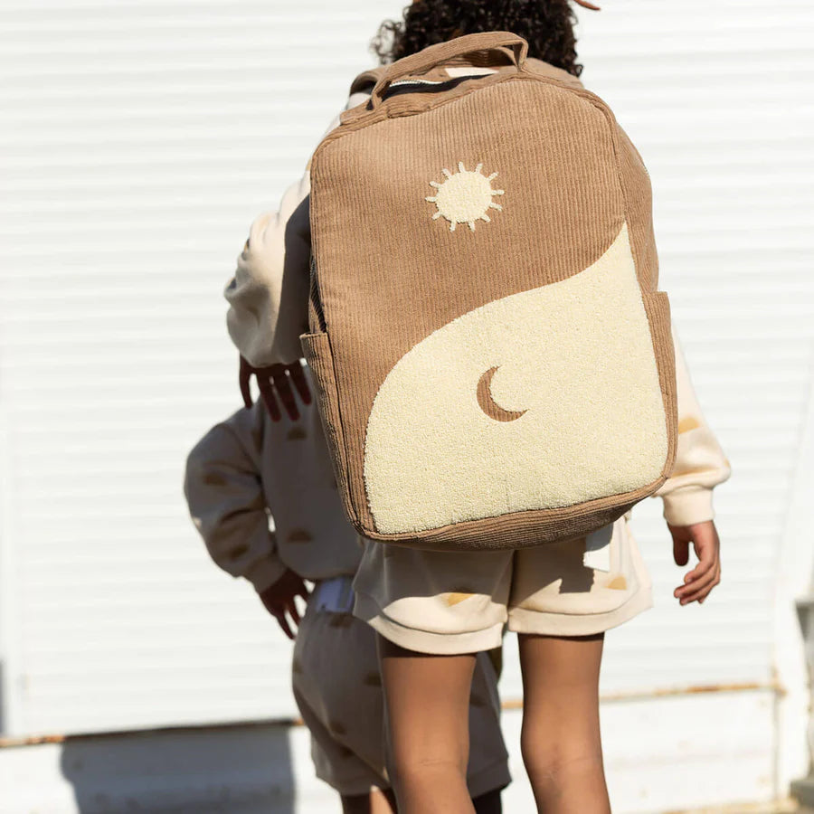 Bam loves Boo Yin Yang Organic Backpack Large - Chocolate