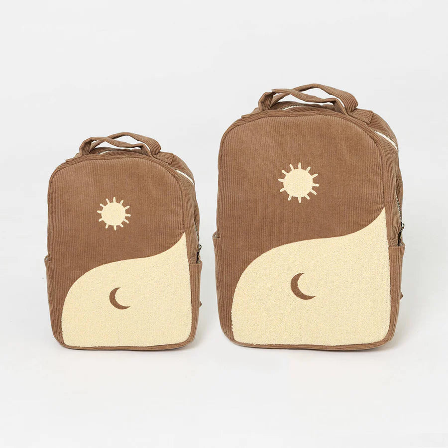 Bam Loves Boo Yin Yang Organic Backpack Mini - Chocolate