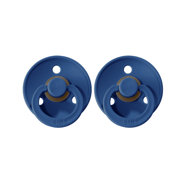 Bibs Dummies Colour Size 2 Round / 6 to 18mths / 2 Pack