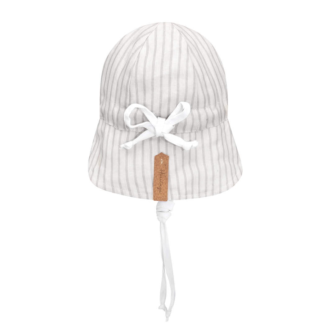 Bedhead 'Lounger' Baby Reversible Flap Sun Hat - Finley/Blanc