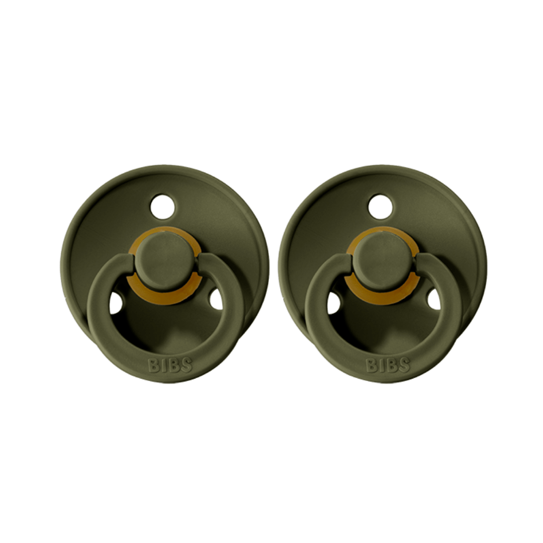 Bibs Dummies Colour Size 2 Round / 6 to 18mths / 2 Pack