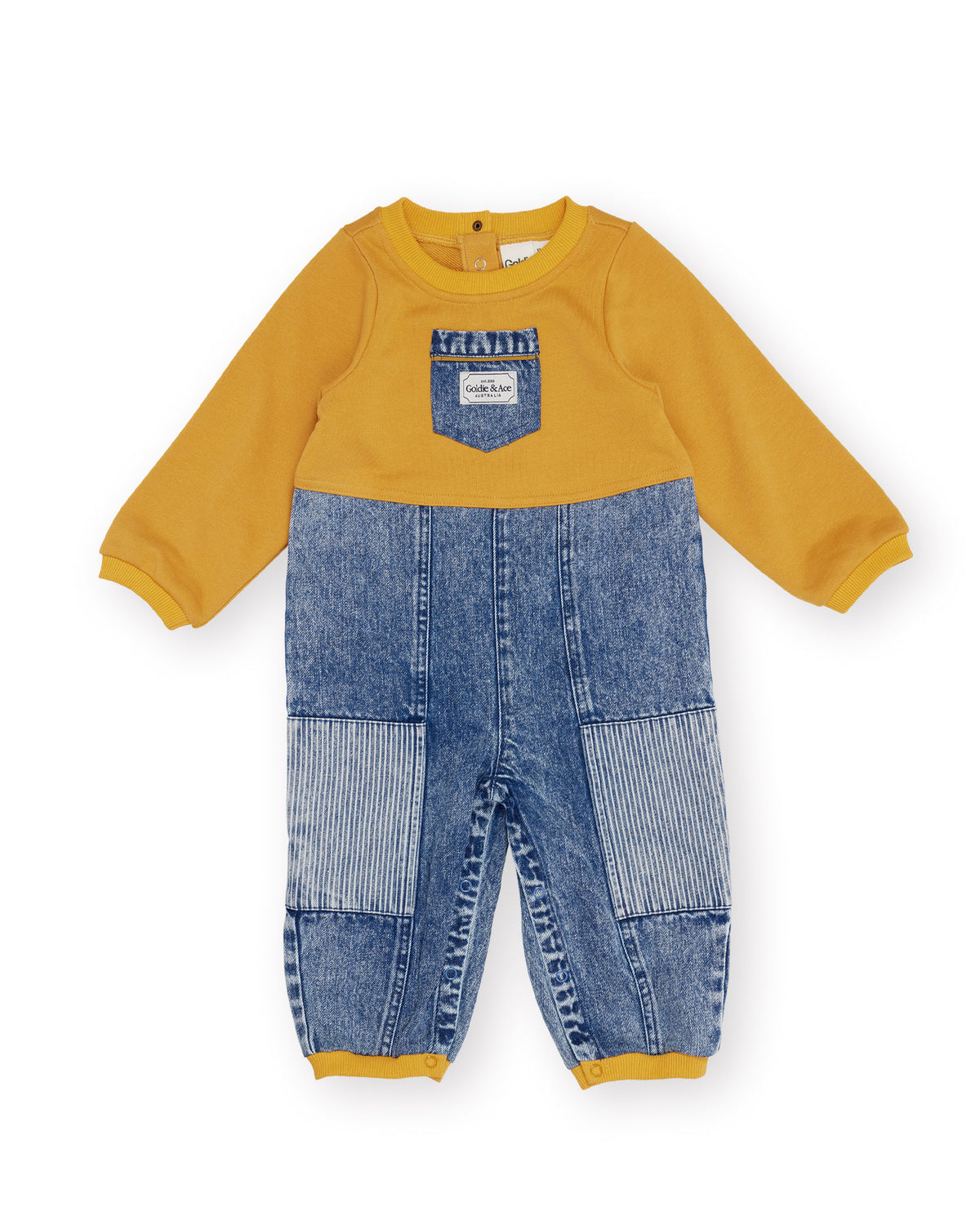 Verrel Rompi Goldie & Ace Pin Stripe Overall Romper