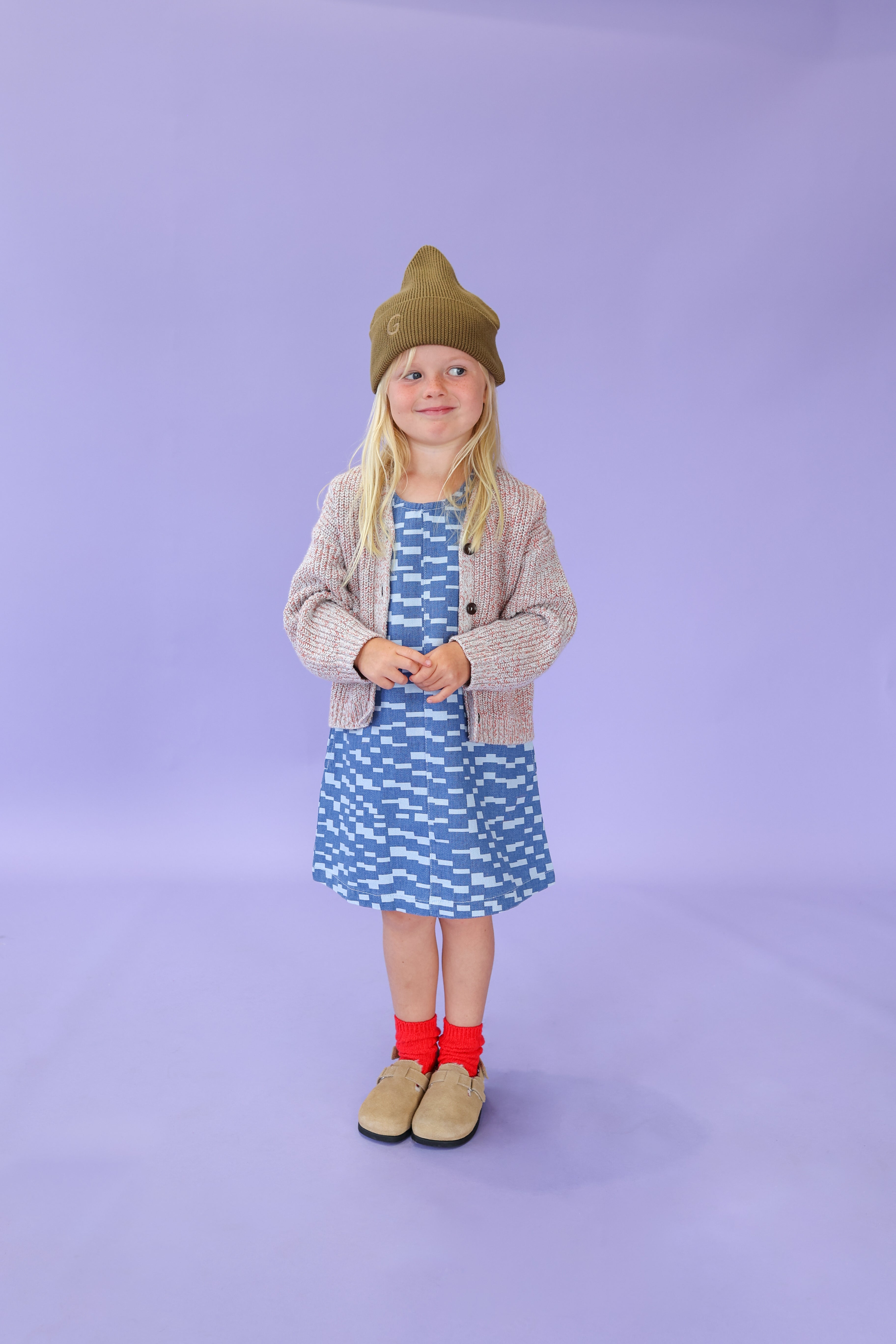 Grown Twisted Chunky Rib Cardigan Mist