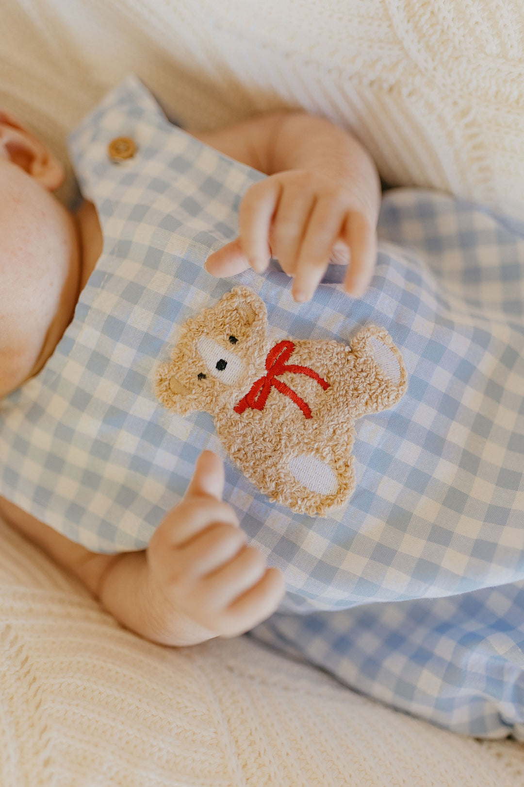 Confetti Kidz Teddy Gingham Romper