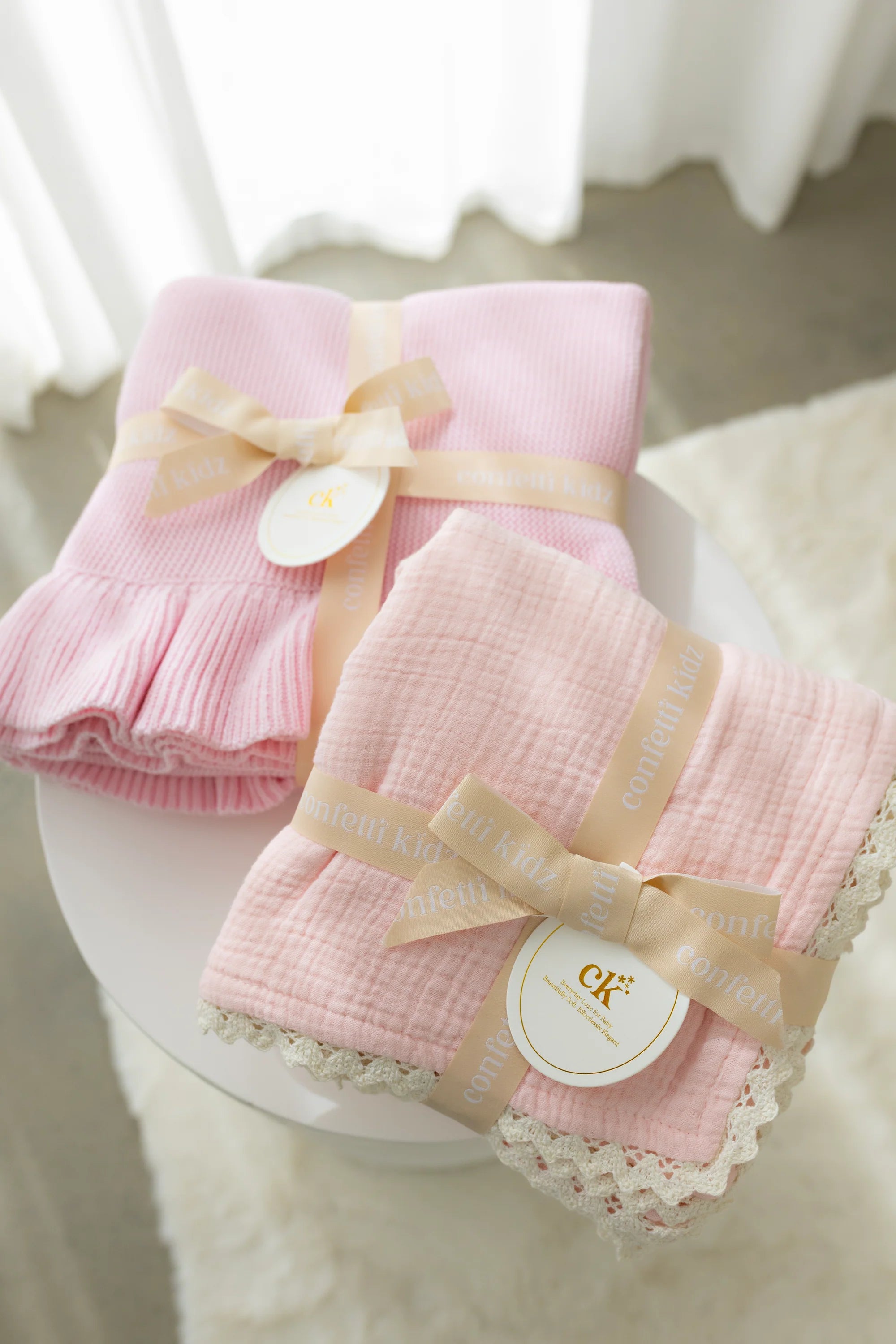 Confetti Kidz Classic Muslin Blanket | Soft Pink