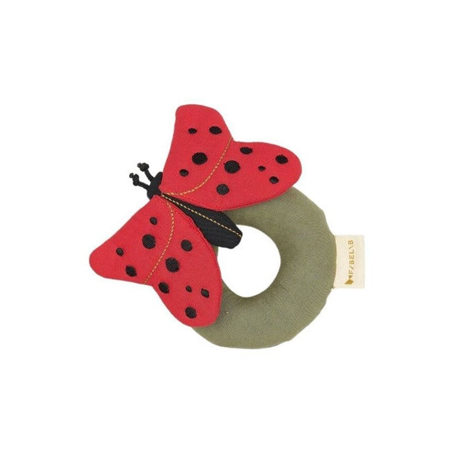 Fabelab Rattle  Ladybug Mars Red 14 cm