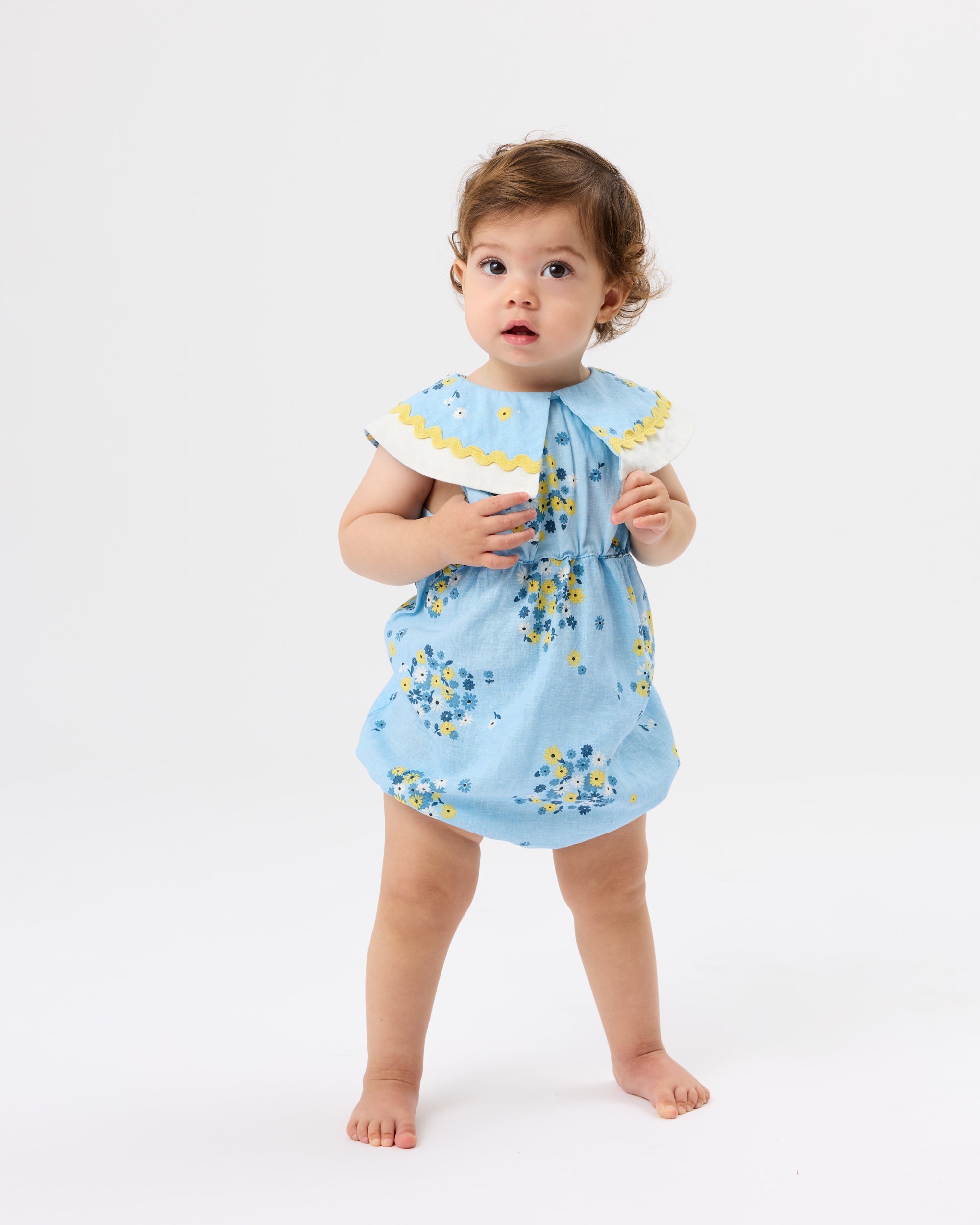 Goldie & Ace Floral Ava Collared Romper