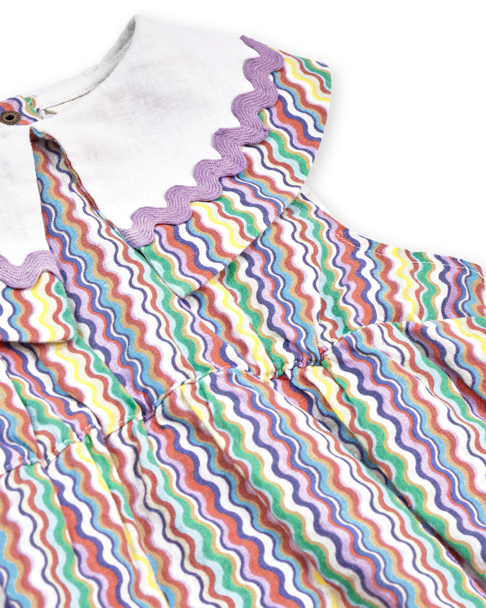 Goldie & Ace Ric Rac Ava Collared Romper