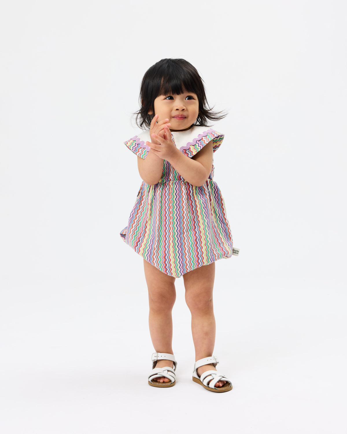 Goldie & Ace Ric Rac Ava Collared Romper