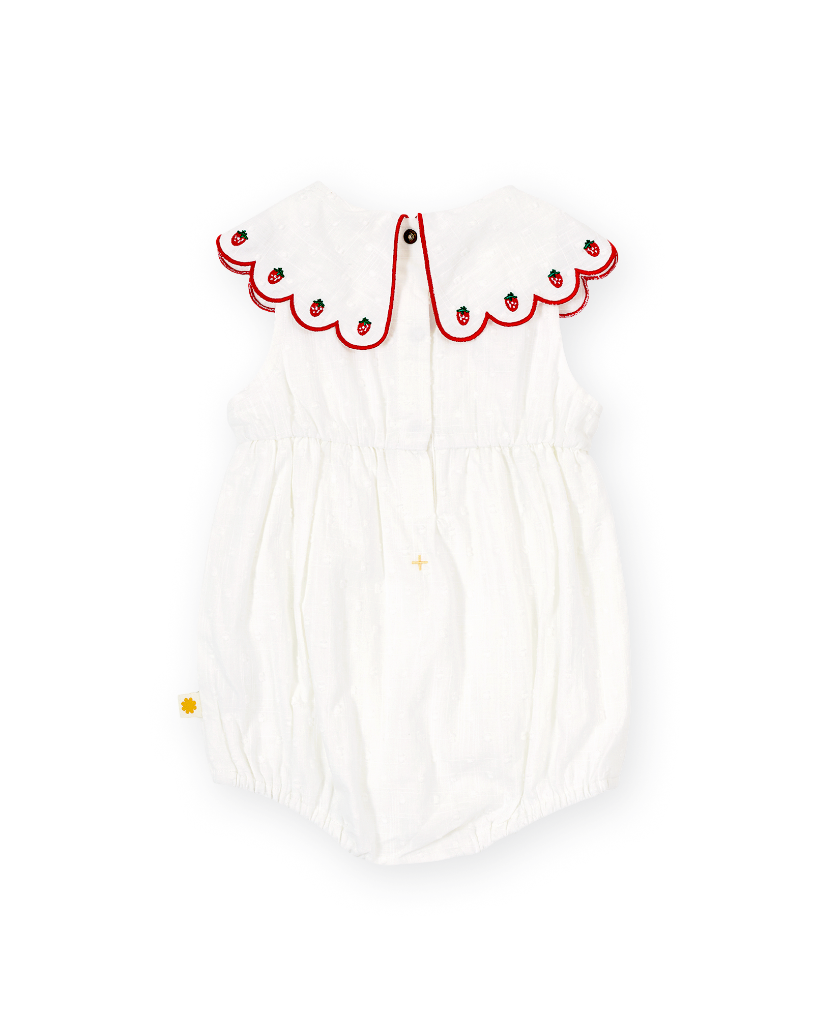 GOLDIE & ACE SCALLOP COLLAR STRAWBERRY ROMPER