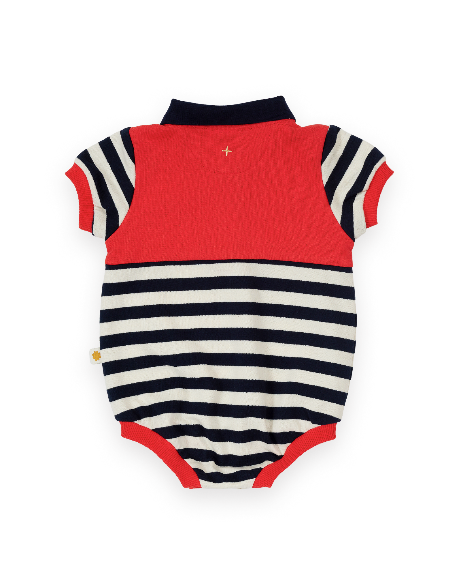 GOLDIE & ACE PANELLED STRIPE POLO ROMPER