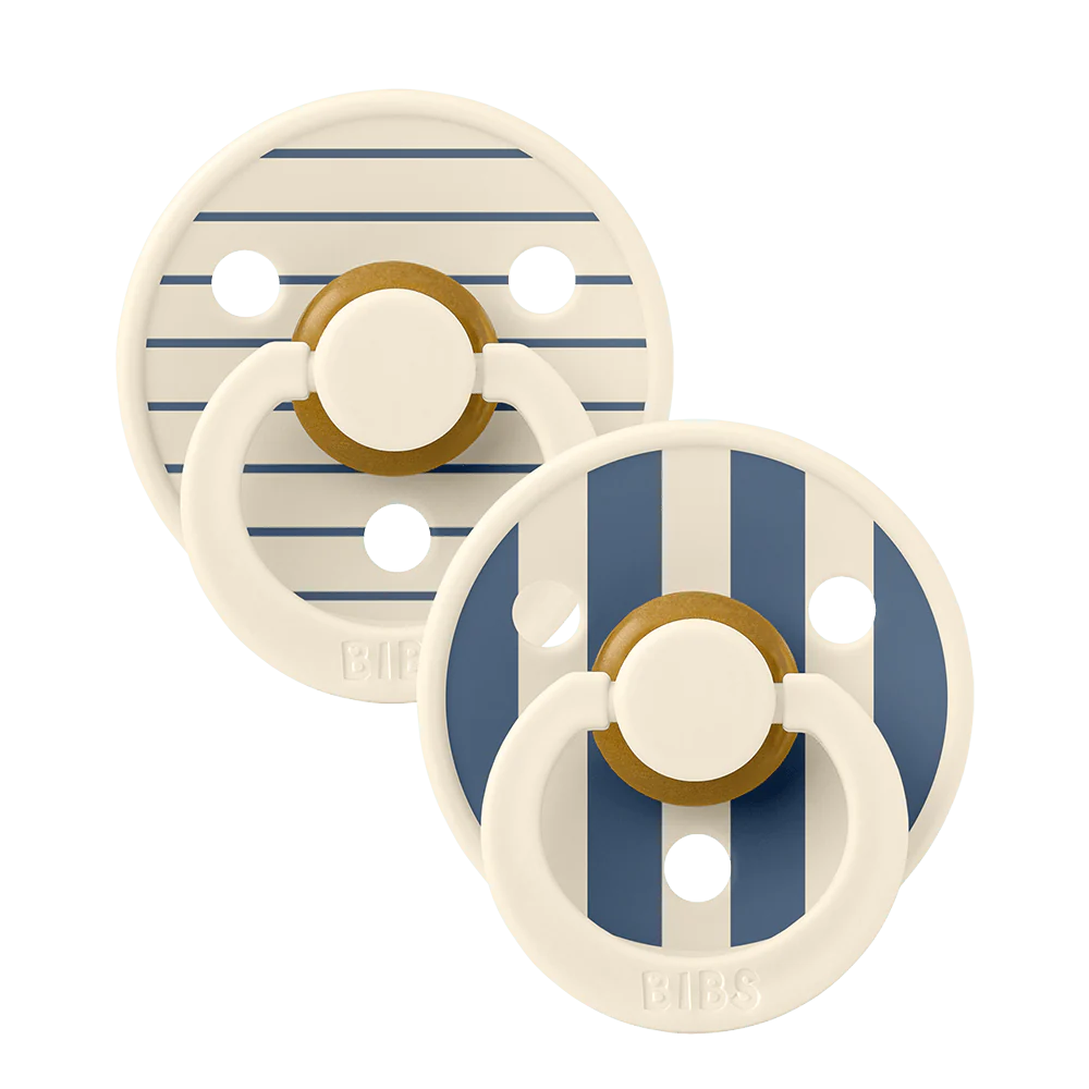 Bibs Pin Ivory Steel Blue Mix Dummys