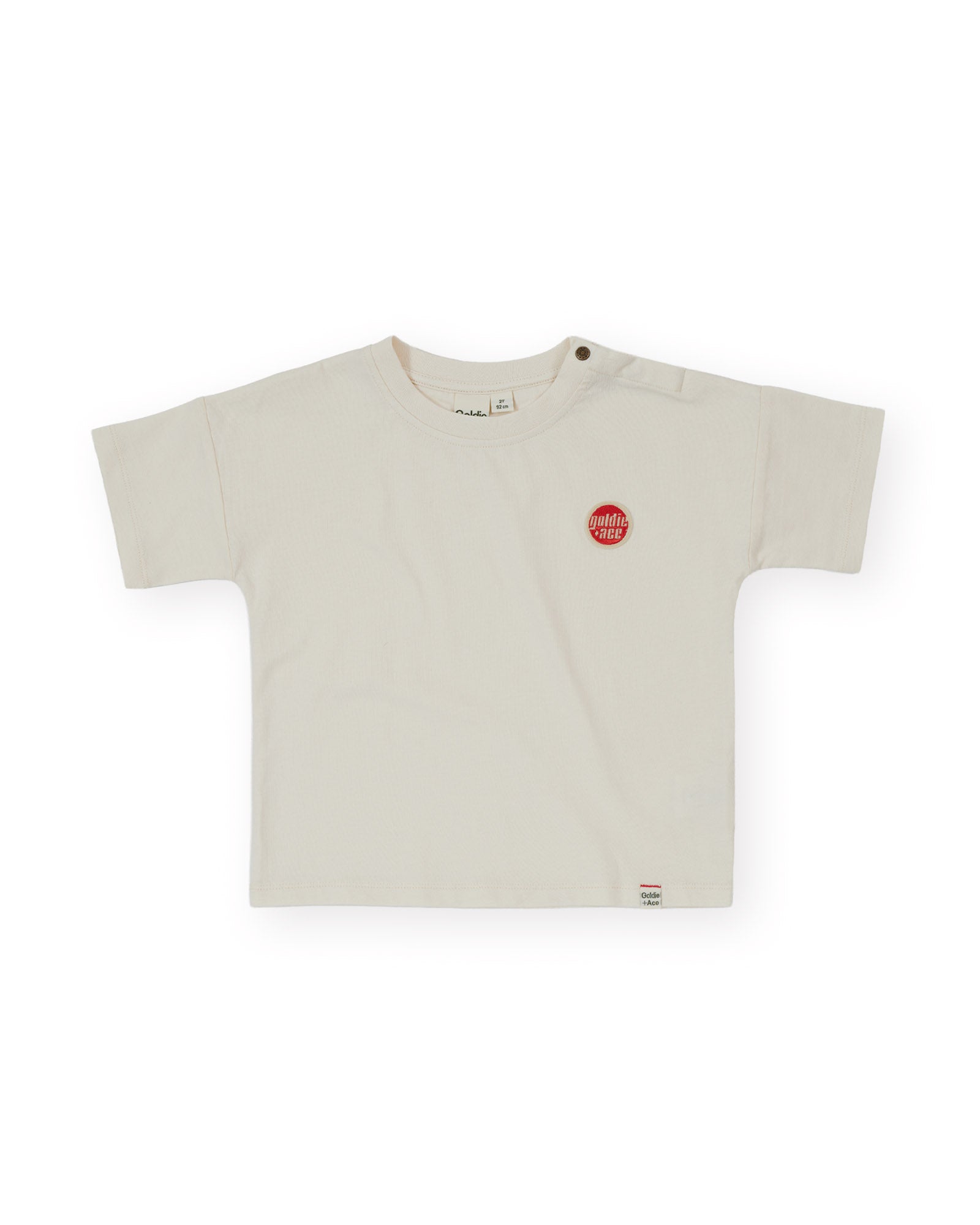 Goldie & Ace Essential Logo T-Shirt Antique White